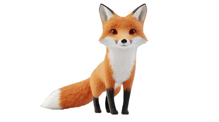 Obraz premium a red fox on a transparent background, PNG image, PNG file, Generative art.