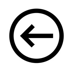 arrow alt circle left  vector flat icon