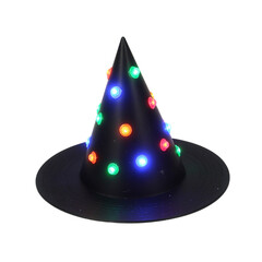 Fototapeta premium Vibrant LED lit rave cap adorned with colorful lights illuminating the space with a playful and dynamic vibe