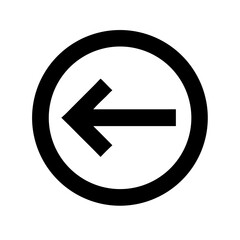 arrow circle left  vector flat icon