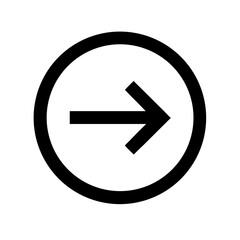 arrow circle right  vector flat icon