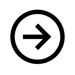 arrow circle right  vector flat icon