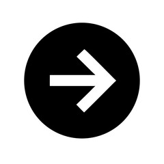 arrow circle right glyph  vector flat icon