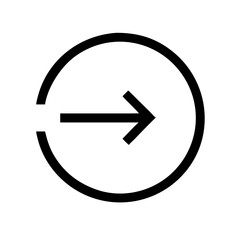 arrow circle right glyph  vector flat icon