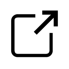 arrow up right from square  vector flat icon