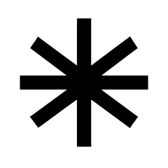 asterik glyph  flat vector icon