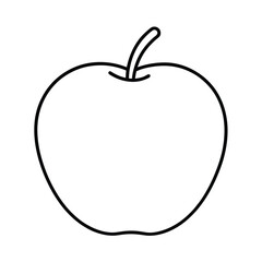 wood apple fruit line art vector illustration