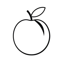 wild plum fruit line art vector illustration