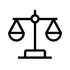 balance scale left  vector flat icon
