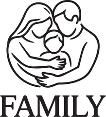 Family, child care, Child achievement logo design