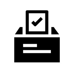 Fototapeta premium ballot vector flat icon
