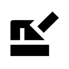 ballot glyph  vector flat icon