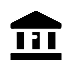 bank glyph  vector flat icon