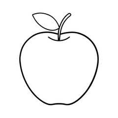 wild apple fruit line art vector illustration