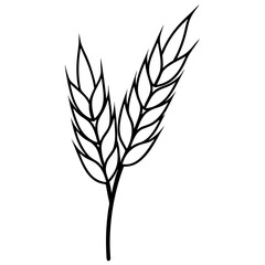 Wheat Stalk a premium AI-generated simple vector icon with an agriculture

