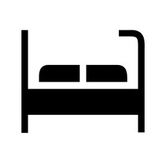 bed glyph  vector flat icon