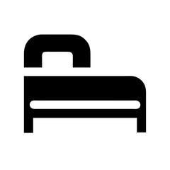 bed alt glyph  vector flat icon