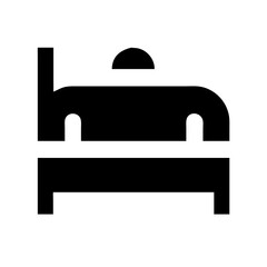bed glyph  vector flat icon