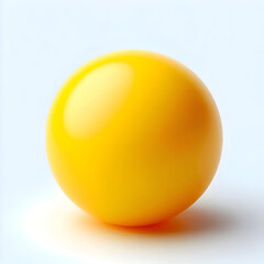 yellow plastic ball isolated on white background