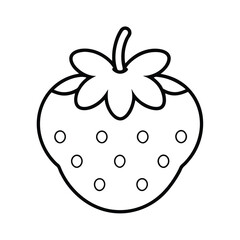 thimbleberry fruit line art vector illustration
