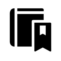 book bookmark glyph  vector flat icon