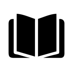 book open cover glyph  vector flat icon