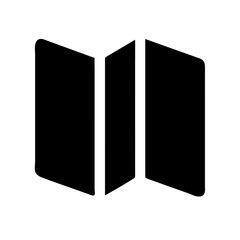 book open cover glyph  vector flat icon