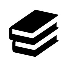 books glyph  vector flat icon