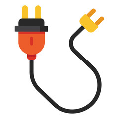 : power cord on white background