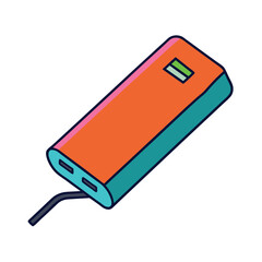  power bank with usb ports on white background 