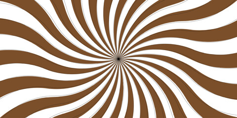 Modern seamless retro vintage burst sunrise sunbeam element spiral striped illustration sunray template Geometric white and coffee diagonal fabric radial summer sunshine explosion energy sunlight