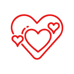 Romantic Red Valentine Icon Vector Illustration Download