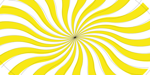 Modern seamless retro vintage burst sunrise sunbeam element spiral striped illustration sunray template Geometric white and yellow diagonal fabric radial summer sunshine explosion energy sunlight