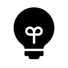 bulb glyph  vector flat icon