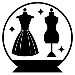 dress icon silhouette vector illustration