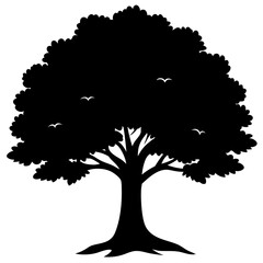 tree vector silhouette