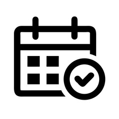 calendar check  vector flat icon