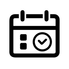 calendar check  vector flat icon