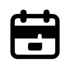 calendar free interface icon glyph  vector flat icon