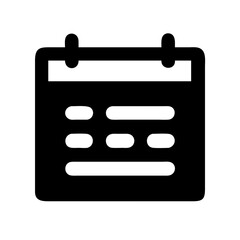 Fototapeta premium calendar lines glyph vector flat icon