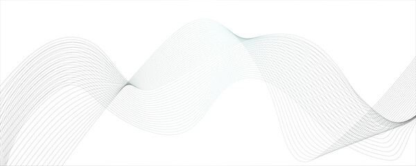 Fototapeta na wymiar Vector abstract gray light blend paper wave flow digital gradient transparent tech curve creative technology , data science frequency gradient lines on background