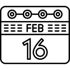 February 16 icon