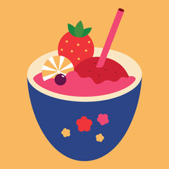 smoothie bowl with summer toppings