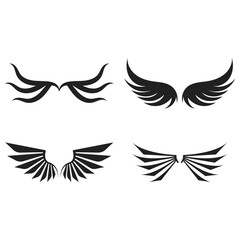 wing logo and vector template