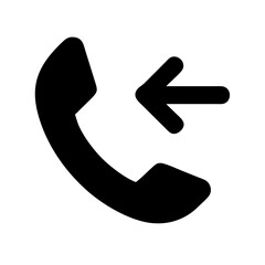 call outgoing glyph  vector flat icon