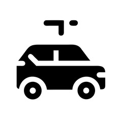 Obraz premium car alt glyph vector flat icon