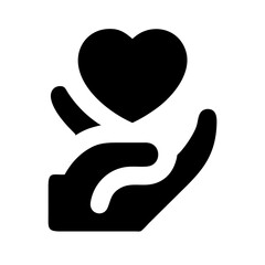 care glyph  vector flat icon