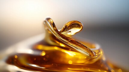 Precious liquid gold cosmetic ingredient concept