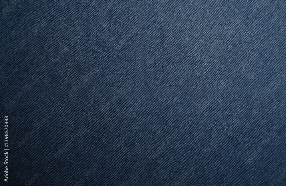 Poster close-up dark blue chambray denim fabric with subtle color variations. textile material with worn ap