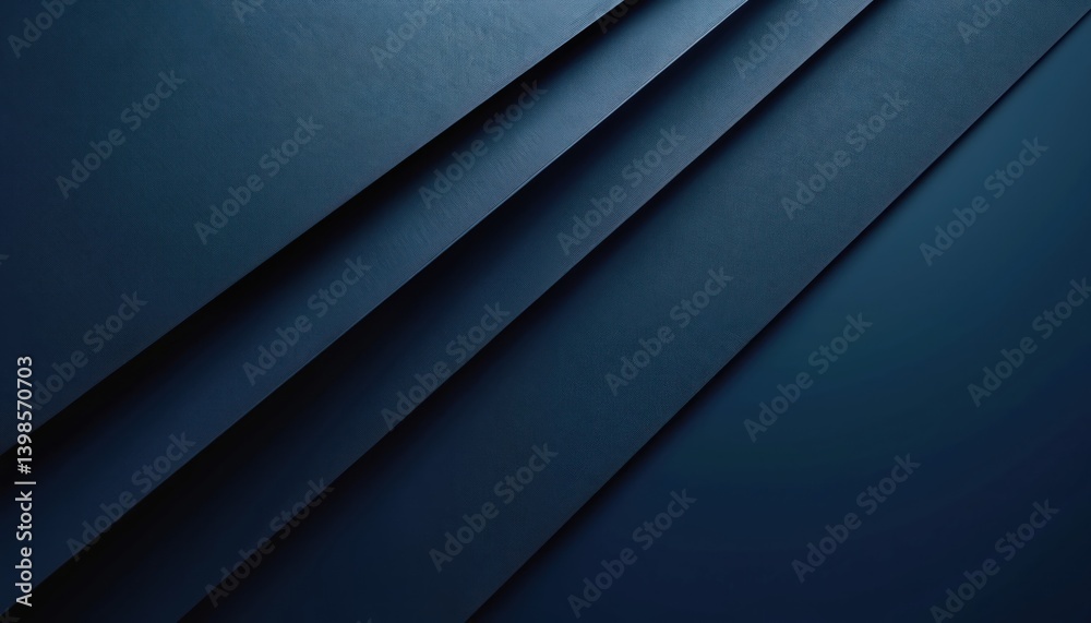 Poster minimalist navy blue tech background. abstract lines of layered paper creating gradient effect, shad